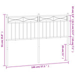 vidaXL Tête de lit de remplacement métal blanc 160 cm