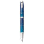 PARKER IM Premium Submerge  Stylo plume  Dégradé de bleu  plume moyenne  encre bleue  Coffret cadeau