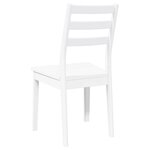 vidaXL Chaises à manger 2 Pièces blanc bois massif caoutchouc