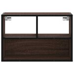 vidaXL Meuble TV chêne brun 60x31x39 5 cm bois d'ingénierie et métal