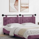 vidaXL Tête de lit suspendue Pourpre Velours