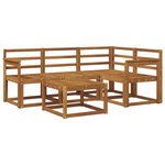 vidaXL Ensemble de canapés d'extérieur 5 pc Naturel