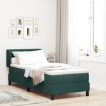 vidaXL Lit à ressorts avec matelas gris foncé 80x200 cm en velours