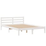 vidaXL Lit bibliothèque sans matelas blanc 140x200 cm bois pin massif