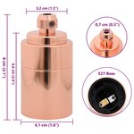 vidaXL Douilles de lampe 2 Pièces bronze or rose E27