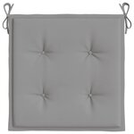 vidaXL Coussins de chaise jardin lot de 4 gris 50x50x4 cm tissu oxford