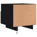 vidaXL Armoires de chevet avec lumières LED 2 Pièces noir 40x39x37 cm