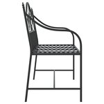 vidaXL Banc en métal vintage Noir Acier peint en poudre Standard Durable