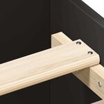 vidaXL Cadre de lit sans matelas noir 150x200 cm