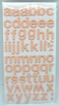 Sticker alphabet autocollant mousse saumon