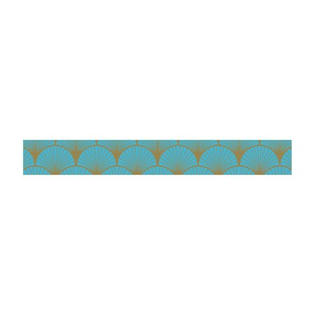 Masking tape - Éventail bleu sur fond doré - Repositionnable - 15 mm x 10 m
