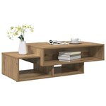 vidaXL Table basse chêne artisanal 105x55x32 cm bois d'ingénierie