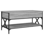 vidaXL Table basse sonoma gris 100x50x50 cm bois d'ingénierie et métal