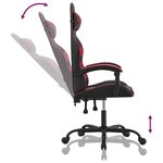 vidaXL Chaise de jeu Noir et rouge bordeaux Similicuir