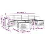 vidaXL Ensemble de canapés d'extérieur 6 Pièces Naturel