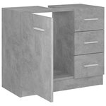 vidaXL Armoire d'évier Gris béton 63x30x54 cm Aggloméré