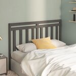 vidaXL Tête de lit Gris 141x4x100 cm Bois massif de pin