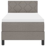 vidaXL Lit boxspring avec matelas avec matelas Taupe 80 x 200 cm tissu