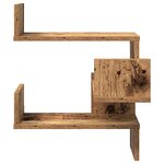vidaXL Étagère d'angle murale vieux bois 40x40x49 5 cm bois ingénierie