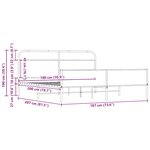 vidaXL Cadre de lit en métal sans matelas chêne sonoma 180x200 cm
