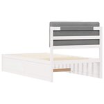 vidaXL Cadre de lit avec tête de lit rembourrée Gris clair