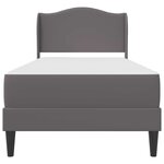 vidaXL Cadre de lit avec tête de lit Gris 90 x 190 cm Simili cuir