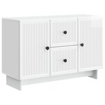vidaXL Buffet Blanc brillant 89 x 34 5 x 60 cm Bois d'ingénierie
