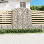 vidaXL Panier de gabions arqué 200x30x220/240 cm Fer galvanisé