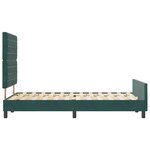 vidaXL Cadre de lit avec tête de lit Vert foncé 120 x 190 cm Velours
