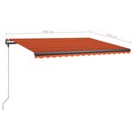 vidaXL Auvent manuel rétractable sur pied 400x300 cm Orange et marron