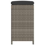 vidaXL Tabourets de bar de jardin et coussins lot de 6 résine tressée