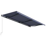 vidaXL Auvent rétractable automatique 600x300 cm Bleu et blanc