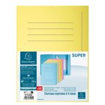 Paquet 50 Chemises Imprimées 3 Rabats Super 210 - 24x32cm - Canari - Exacompta