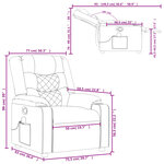 vidaXL Fauteuil de massage inclinable Gris foncé Tissu