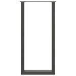 vidaXL Pieds de table de bar en U 2 pièces Anthracite 40 x (100-101) cm Acier