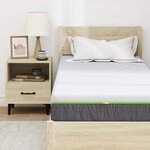 vidaXL Matelas Blanc  Gris 70 x 200 cm Mousse
