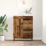 vidaXL Buffet Bois Ancien 69 5 x 34 x 90 cm Bois d'ingénierie et fer