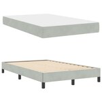 vidaXL Lit à ressorts avec matelas Gris clair 120 x 190 cm tissu