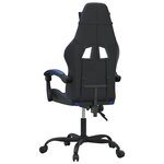 vidaXL Chaise de jeu Noir et bleu Similicuir