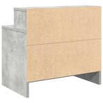 vidaXL Table de chevet avec tiroir gris béton 51x31x47 cm