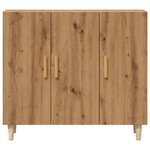 vidaXL Buffet chêne artisanal 90x34x80 cm bois d'ingénierie