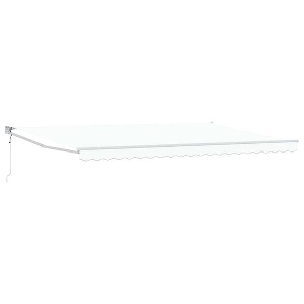 vidaXL Auvent Rétractable Blanc 500 × 300 cm Tissu et Métal