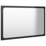 vidaXL Ensemble de meubles de salle de bain Noir brillant Aggloméré