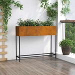 vidaXL Bac de jardin surélevé Rouillé 100 x 26 x 82 cm Acier