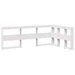 vidaXL Lit bibliothèque sans matelas blanc 135x190 cm bois pin massif