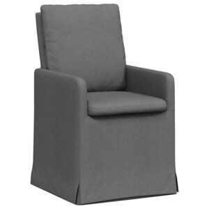 vidaXL Chaises de salle à manger 2 pc tissu Gris foncé 57 x 67 x 98 cm