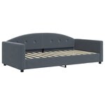 vidaXL Lit de jour avec gigogne sans matelas gris foncé 100x200 cm