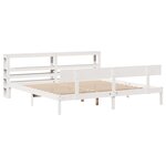 vidaXL Cadre de lit sans matelas blanc 200x200 cm bois massif de pin