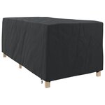 vidaXL Housse de Transat Uni Noir 205 x 100 x 70 cm tissu