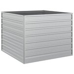 vidaXL Lit surélevé de jardin 100x100x77 cm Acier galvanisé Argenté